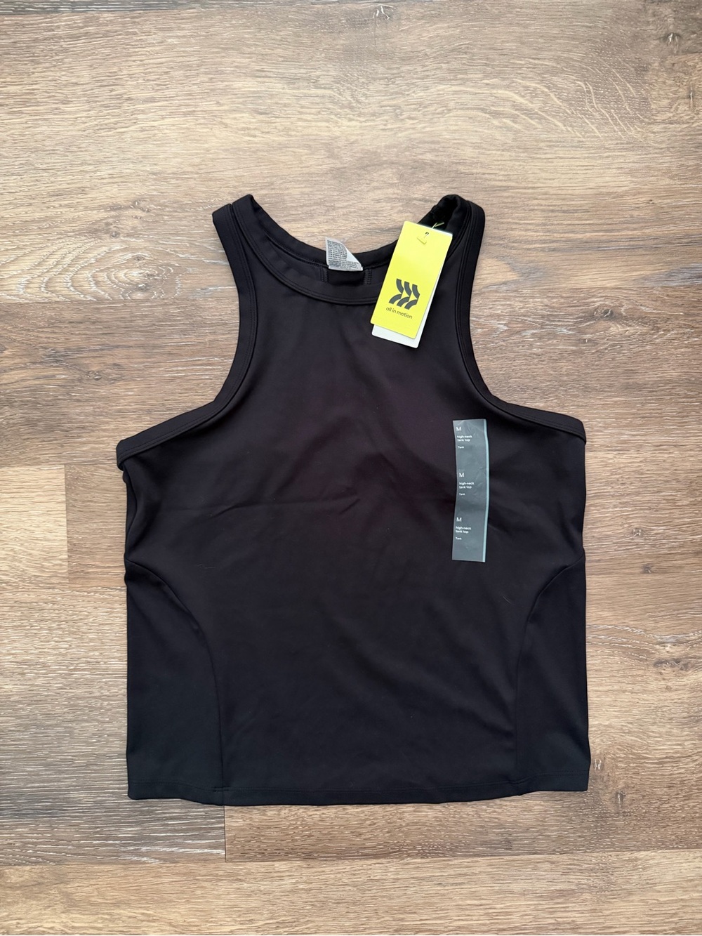 Fitted High Neck Black Racerback Tank Top - Picture 1 of 6